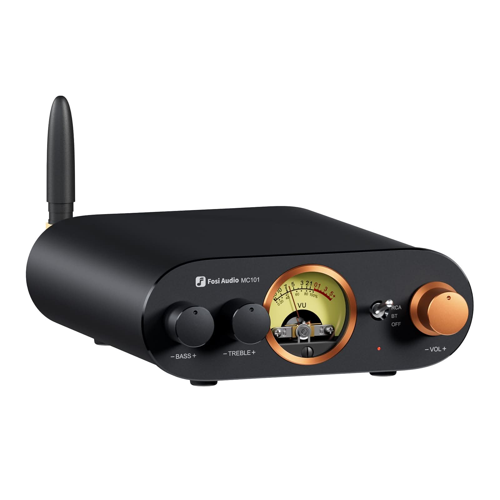 Fosi Audio MC101 VUメーター付き Bluetooth ステレオアンプ 100W×2