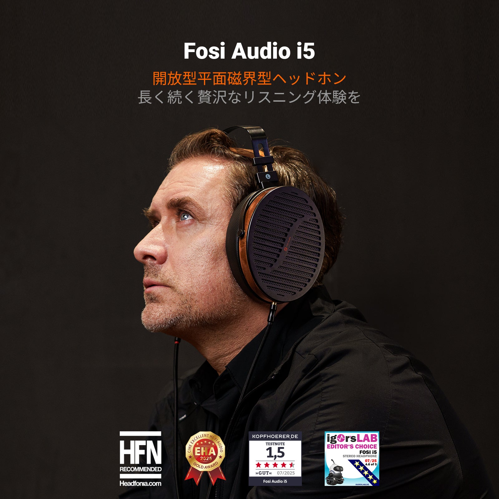 2026 VGP受賞】Fosi Audio i5 開放型 平面磁気 ヘッドホン – Fosi