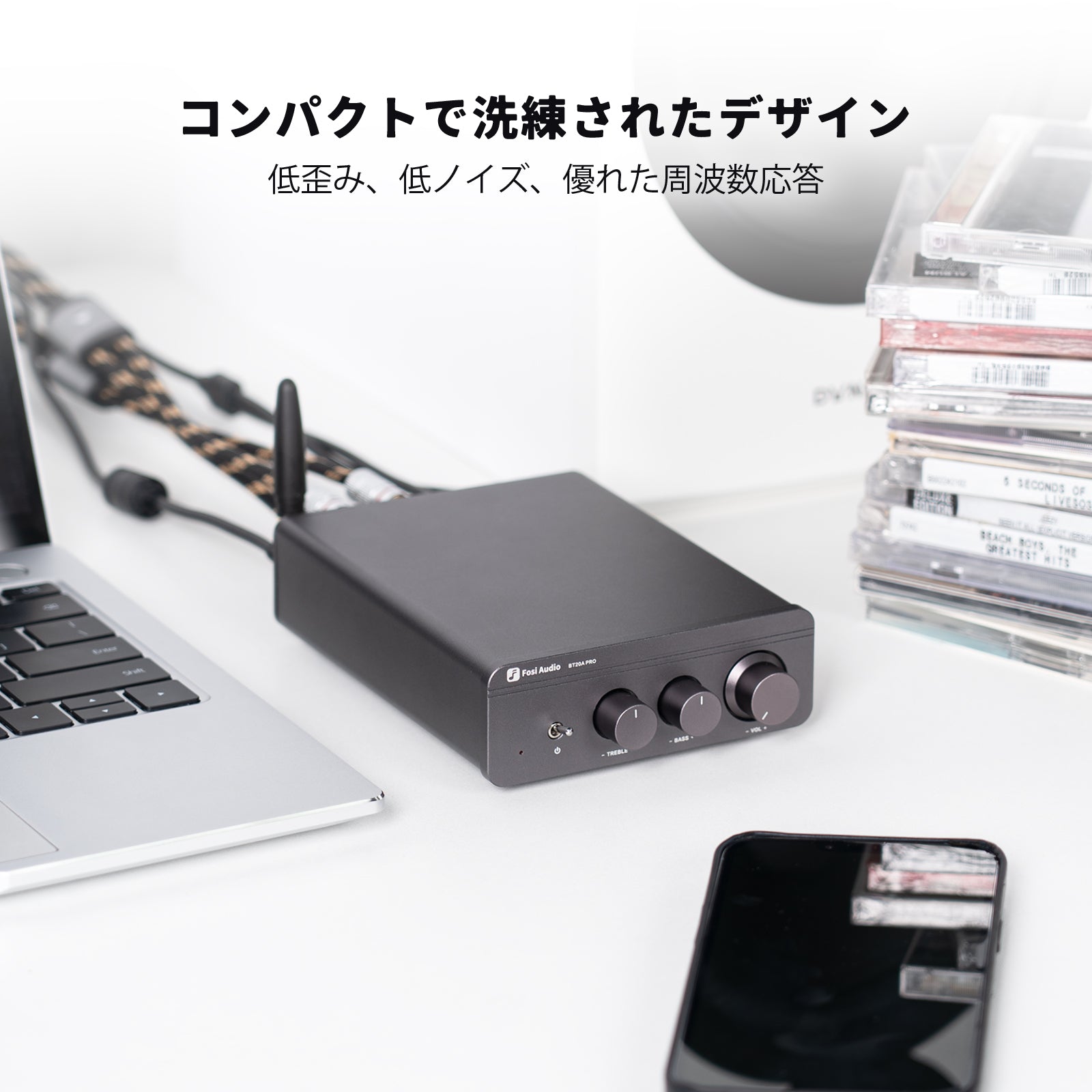 Fosi Audio BT20A Pro Bluetooth 5.0 パワーアンプ 300W×2 32V