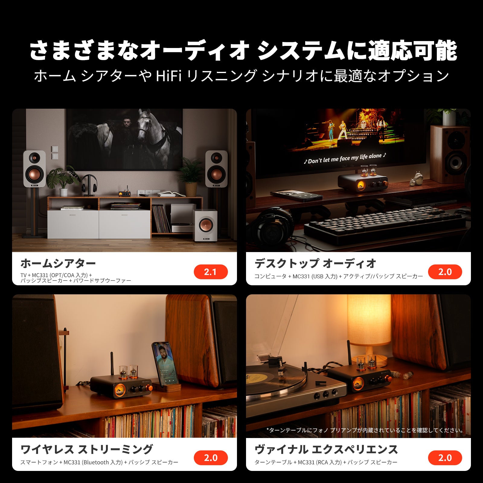 Fosi Audio MC331 真空管インテグレーテッドアンプ DAC付き
