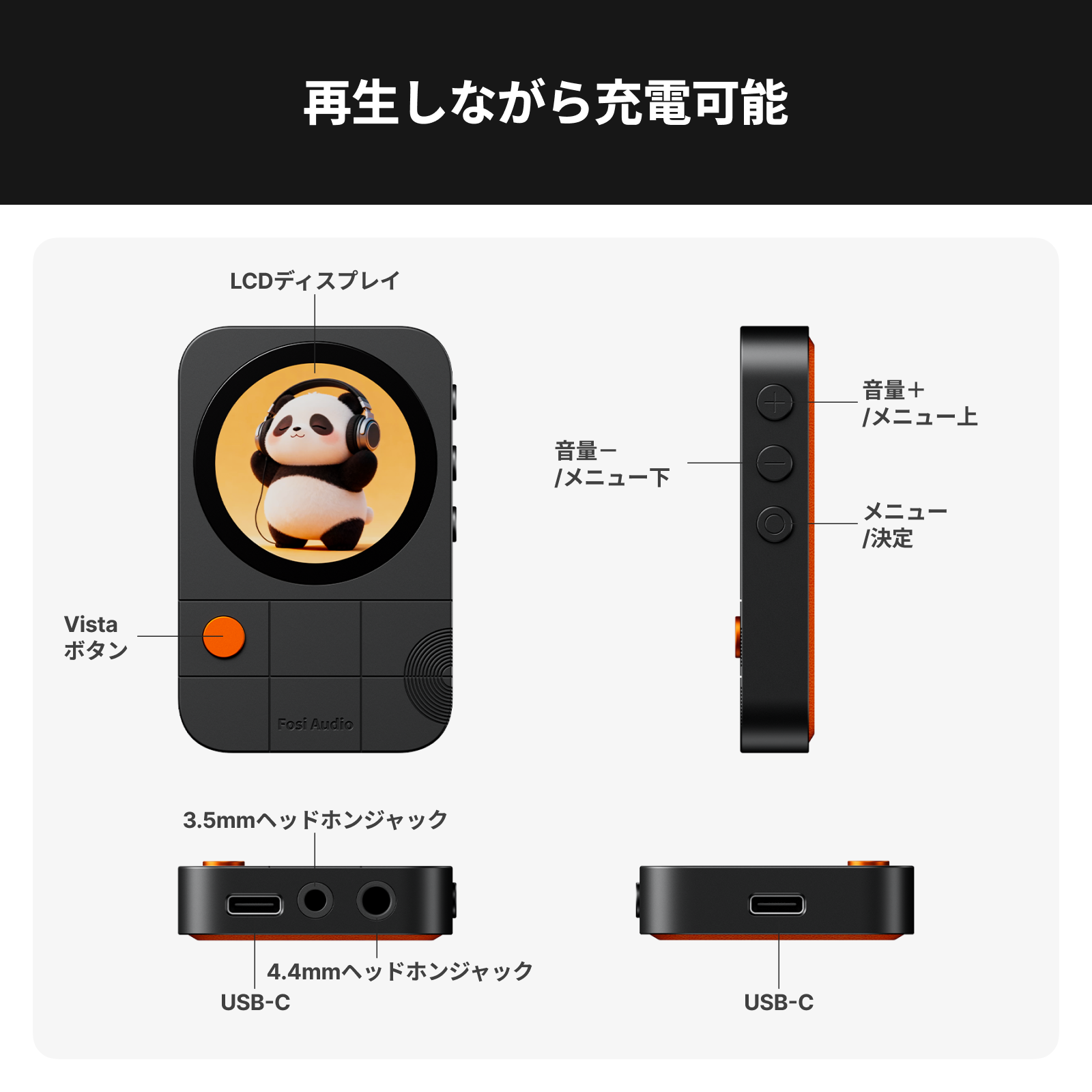 Fosi Audio MD3 ポータブルDACアンプ ヘッドホンアンプ