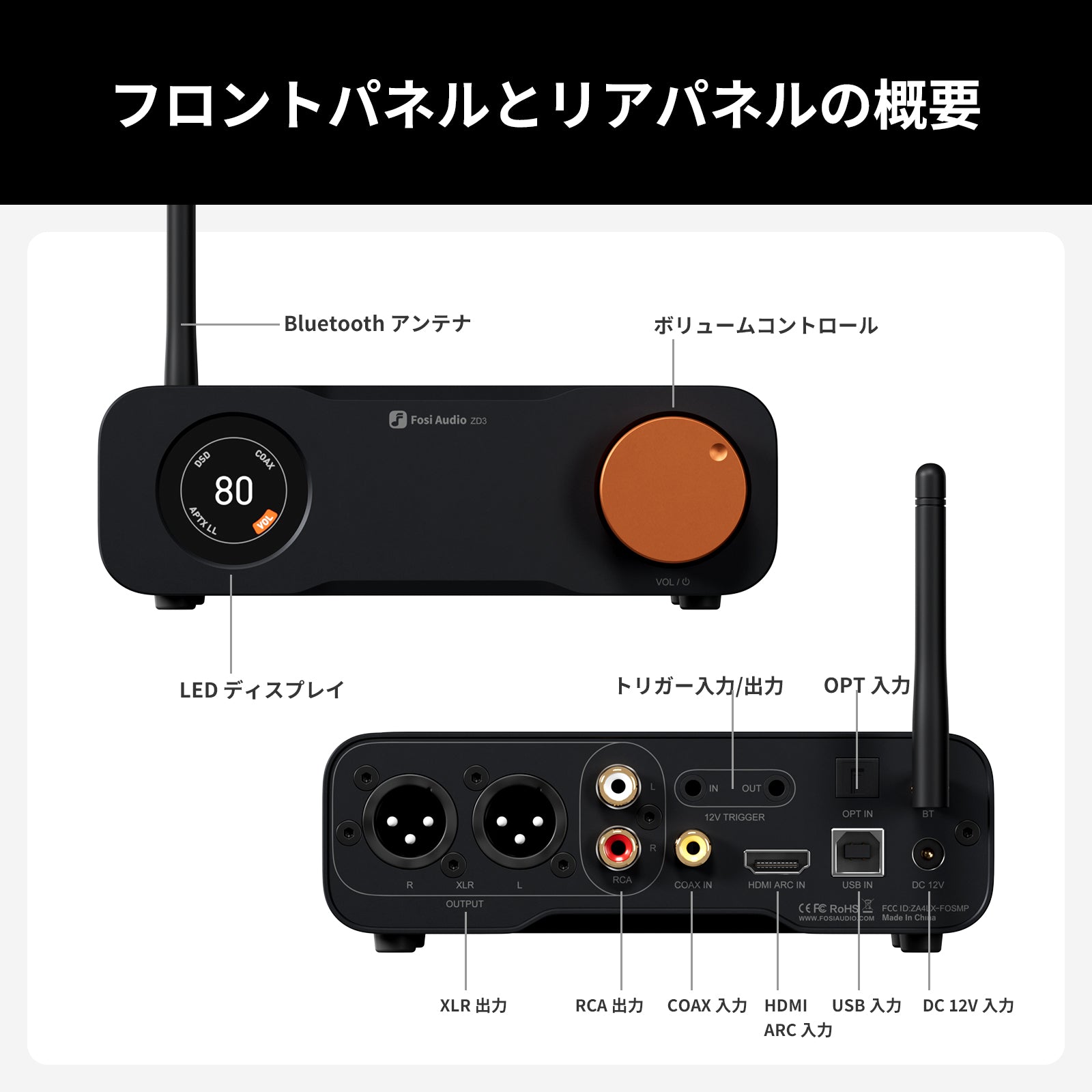 Fosi Audio ZD3 フルバランス デスクトップ DAC