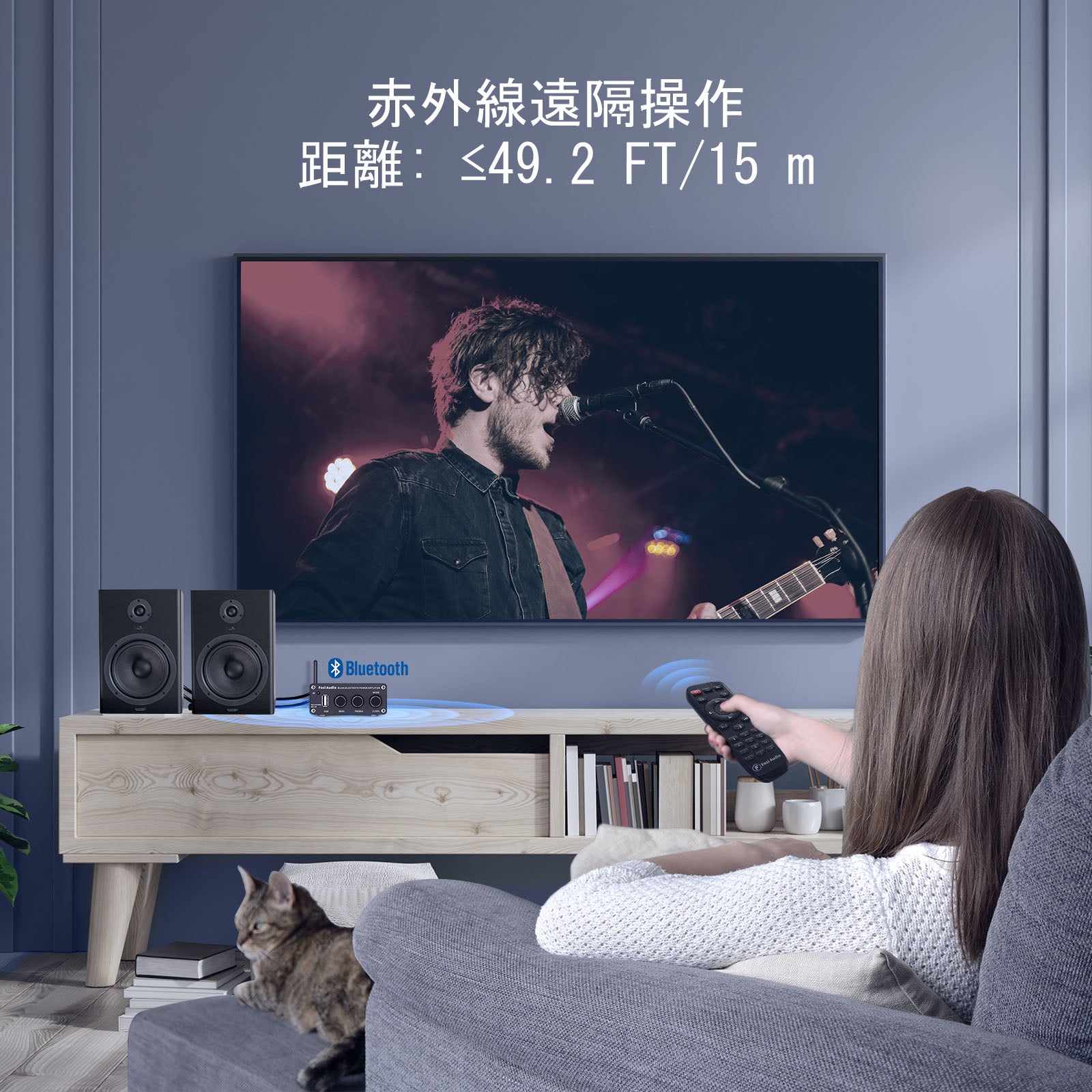 Fosi Audio BL20A 小型 Bluetooth ステレオ アンプ 家庭用 100Wx2