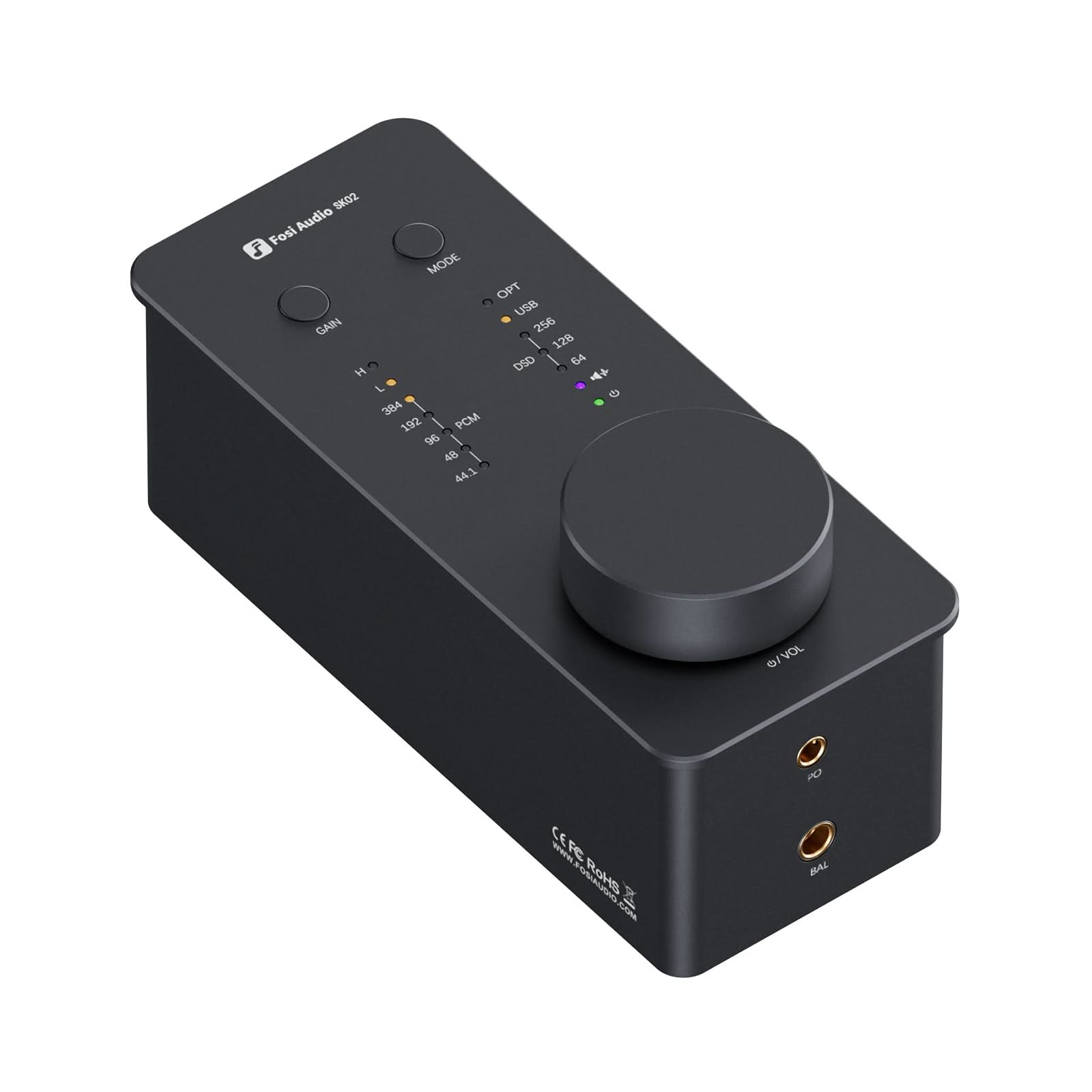 Fosi Audio SK02 DAC アンプ 小型 ヘッドホンアンプ