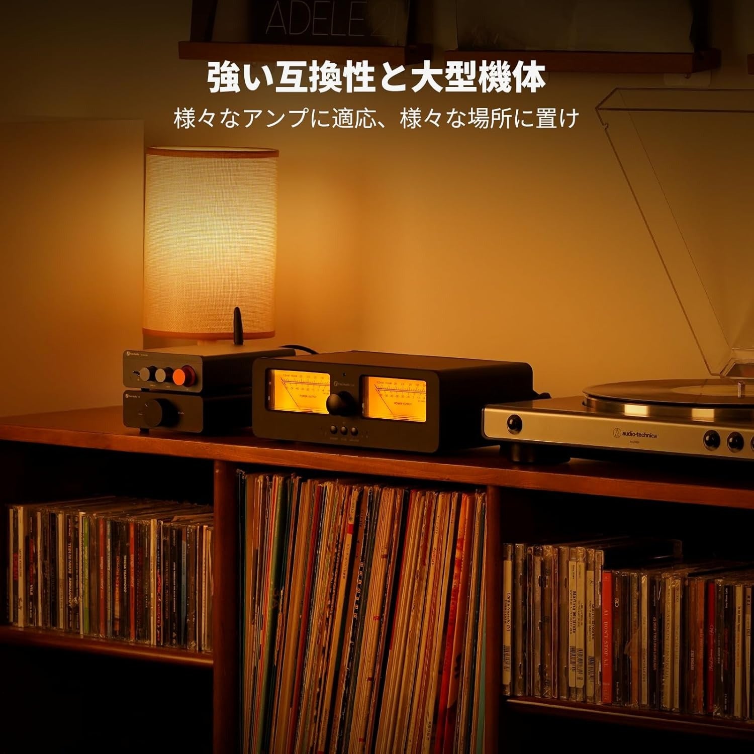 Fosi Audio LC30 VUメーターアンプ スピーカーセレクター