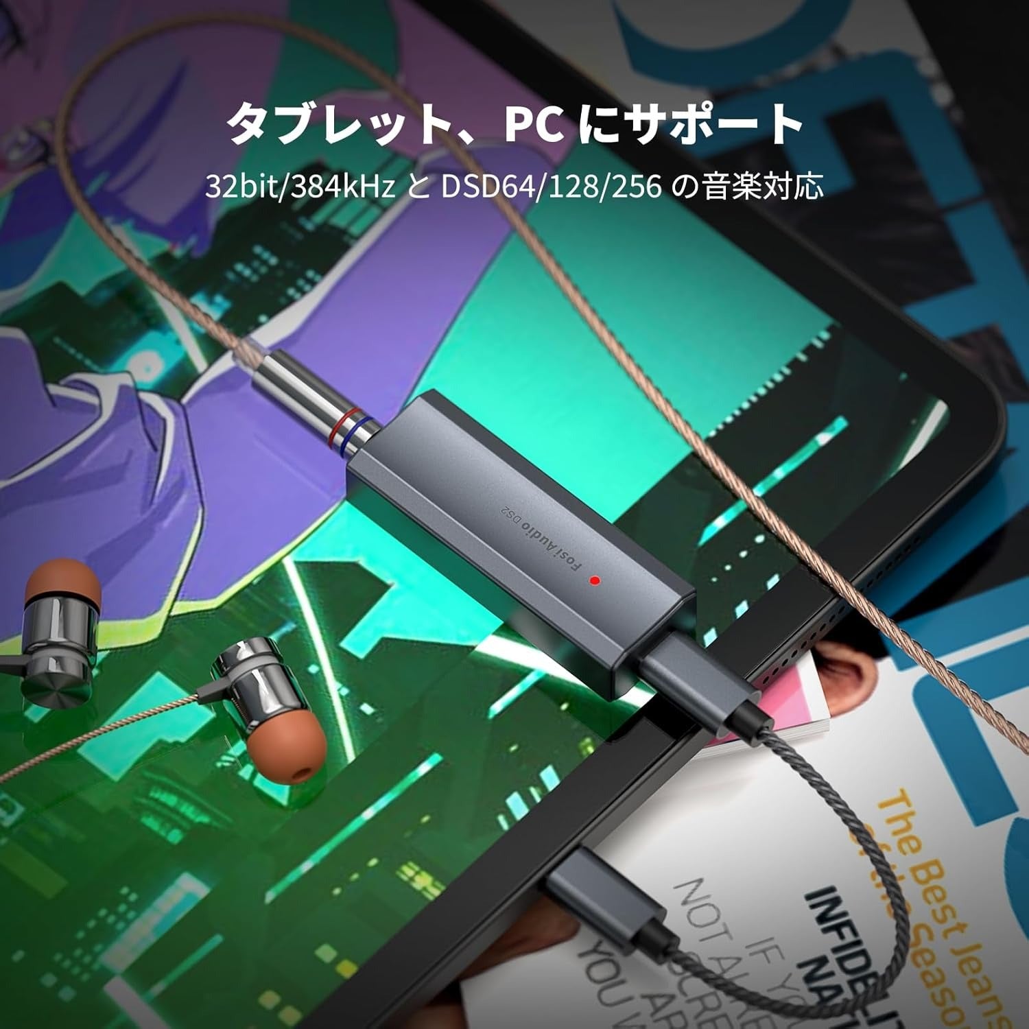 Fosi Audio DS2 USB C to AUX ヘッドホンアンプ DAC